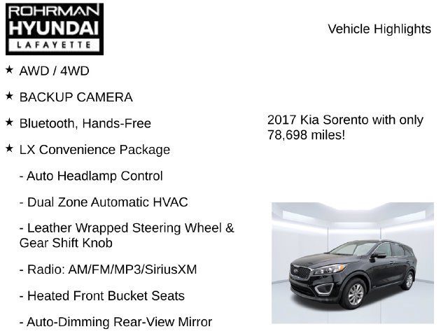 Used 2017 Kia Sorento AWD w/ LX Convenience Package image 7