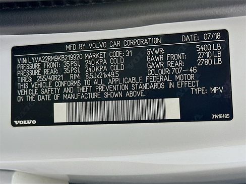 Used 2019 Volvo XC60 T6 R-Design w/ Protection Package Premier image 34