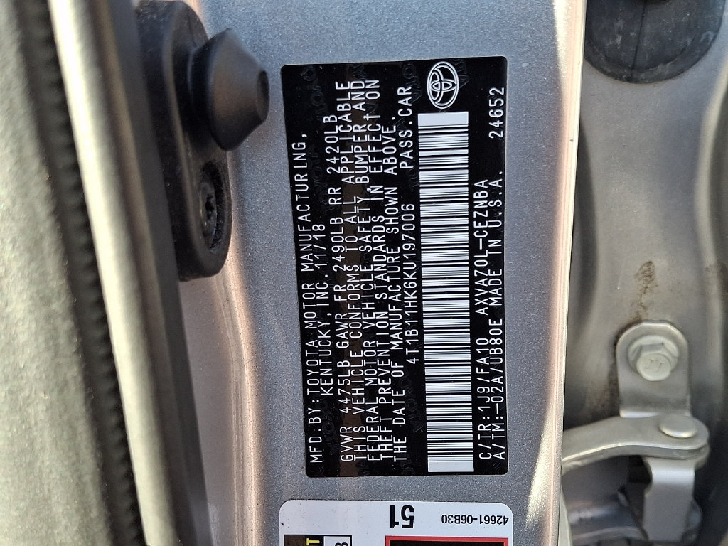 Used 2019 Toyota Camry LE w/ Convenience Package FWD image 26