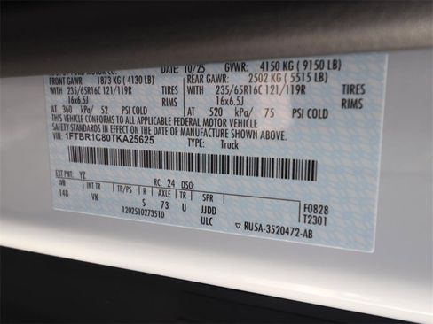 New 2026 Ford Transit 250 148 Medium Roof w/ Load Area Protection Package image 22