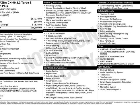 New 2026 MAZDA CX-90 3.3 Turbo S w/ Premium Plus AWD/4WD image 36