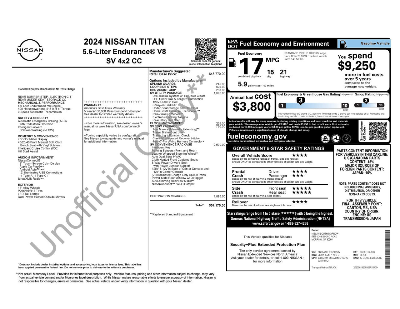 Certified 2024 Nissan Titan SV w/ SV Convenience Package RWD image 7
