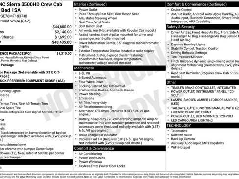 Used 2021 GMC Sierra 3500 4x4 Crew Cab w/ Convenience Package image 46
