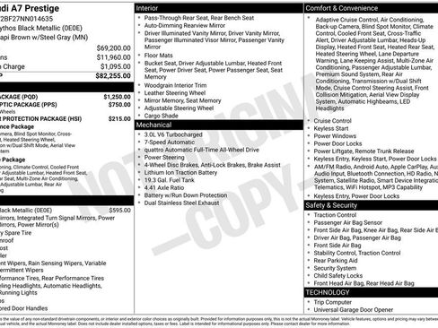 Certified 2022 Audi A7 3.0T Prestige w/ S Line Package image 3