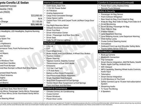 Certified 2024 Toyota Corolla LE FWD image 2