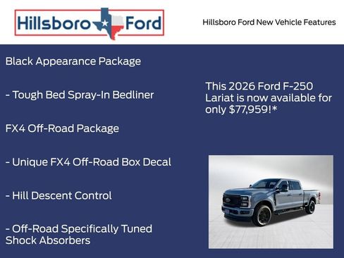 New 2026 Ford F250 Lariat w/ Black Appearance Package image 9