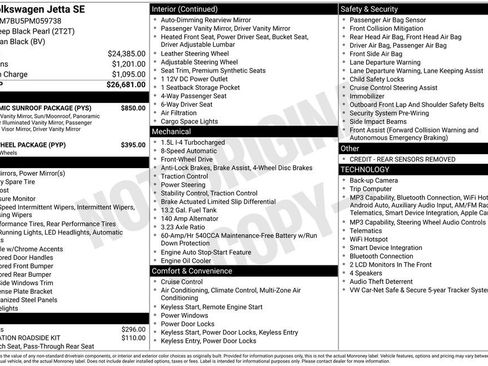 Used 2023 Volkswagen Jetta SE w/ Panoramic Sunroof Package FWD image 1
