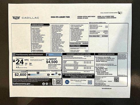 New 2026 Cadillac XT5 Luxury w/ LPO, Floor Liner Package image 14
