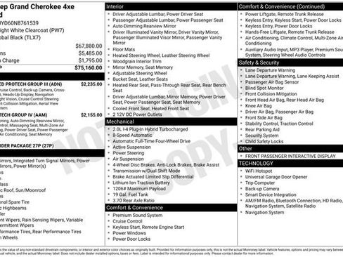 Used 2022 Jeep Grand Cherokee Overland w/ Advanced Protech Group III image 15