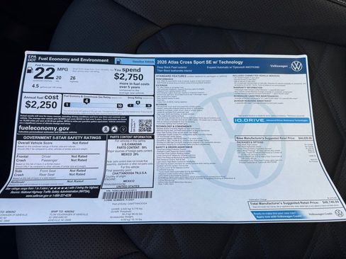 New 2026 Volkswagen Atlas Cross Sport SE image 33