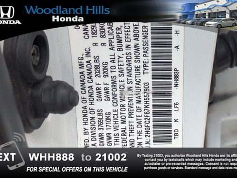 Certified 2019 Honda Civic LX image 26