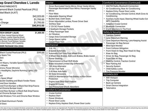 Certified 2022 Jeep Grand Cherokee L Laredo w/ Luxury Tech Group I AWD/4WD image 44