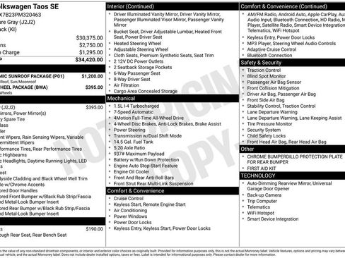 Used 2023 Volkswagen Taos SE w/ Panoramic Sunroof Package image 10