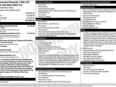 Used 2022 Chevrolet Silverado 1500 LTZ AWD/4WD image 2