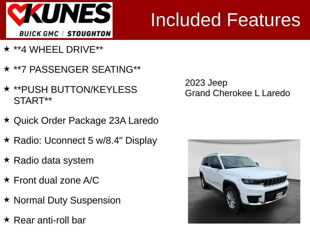 Used 2023 Jeep Grand Cherokee L Laredo AWD/4WD image 3