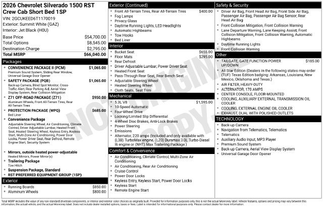 New 2026 Chevrolet Silverado 1500 RST w/ Safety Package AWD/4WD image 32