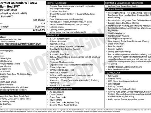 Used 2025 Chevrolet Colorado W/T RWD image 3