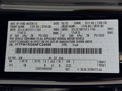 Used 2022 Ford F150 Raptor w/ Raptor 37 Performance Package image 34