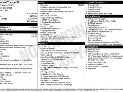Used 2019 Hyundai Tucson SE w/ Cargo Package AWD/4WD image 1