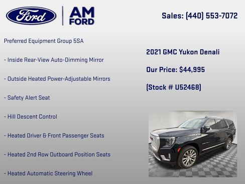 Used 2021 GMC Yukon Denali w/ Denali Premium Package AWD/4WD image 12