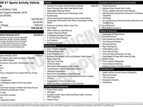 Used 2019 BMW X1 sDrive28i w/ Convenience Package image 6