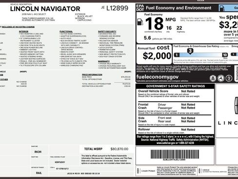 Used 2018 Lincoln Navigator L Select w/ Cargo Package image 6