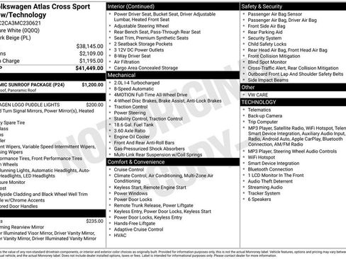 Used 2021 Volkswagen Atlas Cross Sport SE w/ Panoramic Sunroof Package AWD/4WD image 11