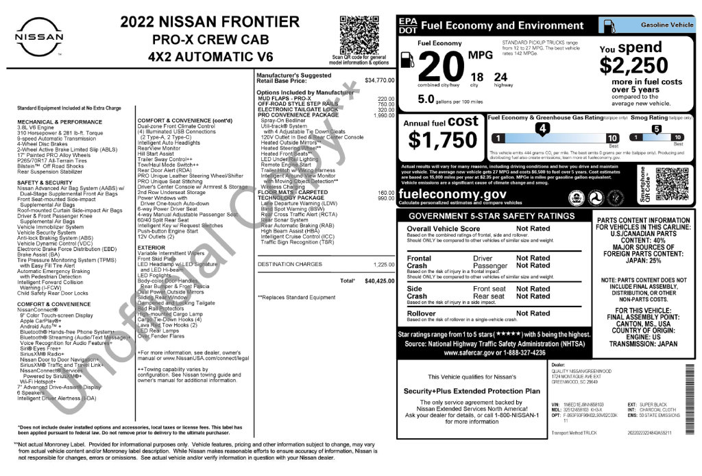 Used 2022 Nissan Frontier Pro-X RWD image 12