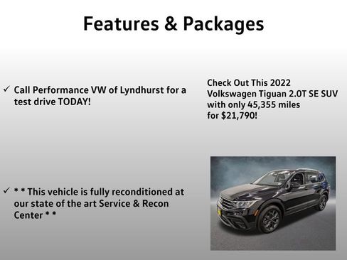 Used 2022 Volkswagen Tiguan SE w/ Panoramic Sunroof Package AWD/4WD image 4