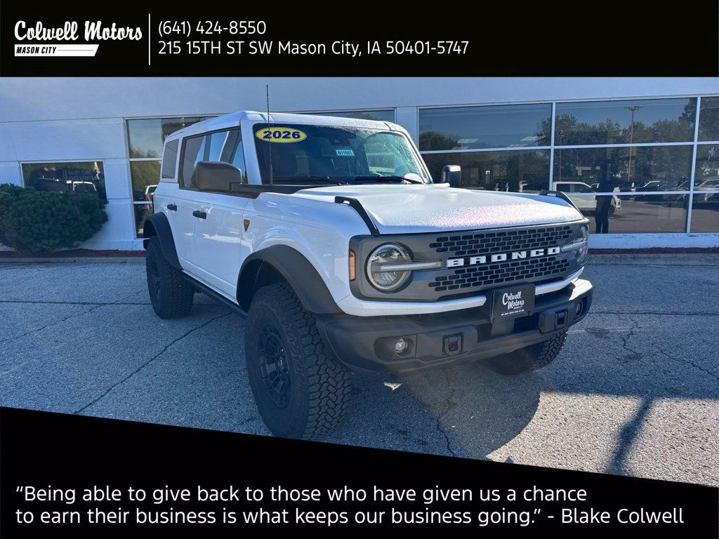 New 2026 Ford Bronco Badlands w/ Sasquatch Package AWD/4WD image 1