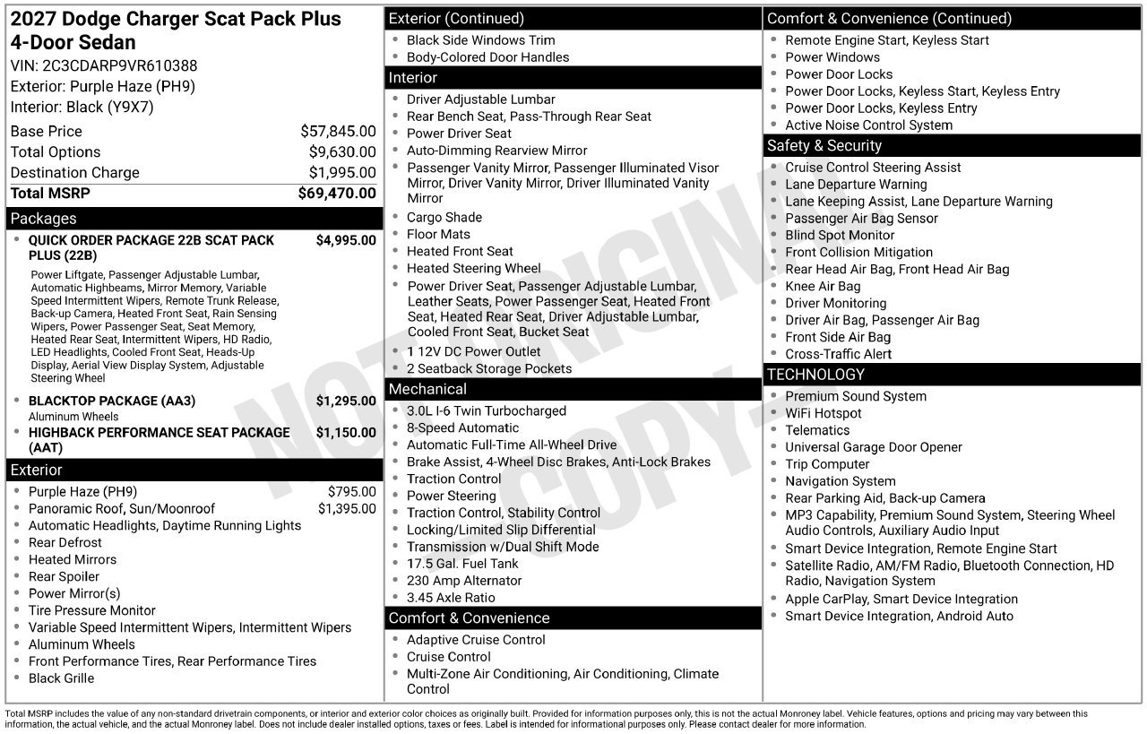 New 2027 Dodge Charger Scat Pack AWD/4WD image 42
