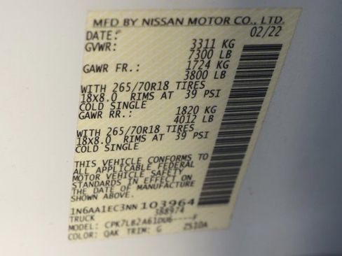 Certified 2022 Nissan Titan SV image 31