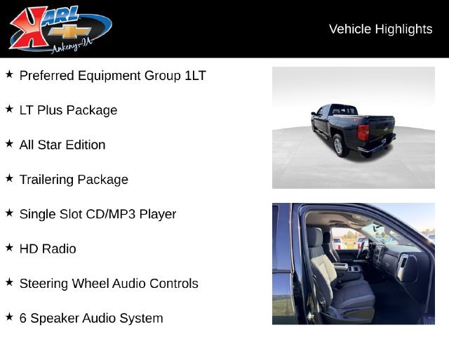 Used 2018 Chevrolet Silverado 1500 LT w/ All Star Edition AWD/4WD image 2