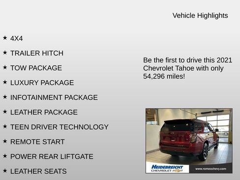 Used 2021 Chevrolet Tahoe RST w/ Luxury Package image 7