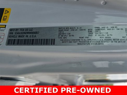 Certified 2021 Jeep Wrangler Unlimited Sport image 34