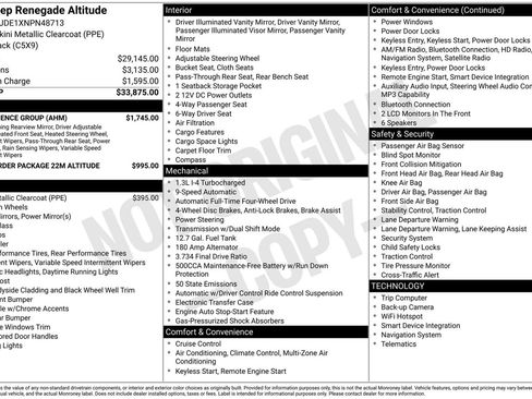 Used 2022 Jeep Renegade Altitude w/ Convenience Group image 3