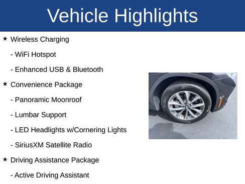 Used 2019 BMW X3 sDrive30i w/ Premium Package image 3