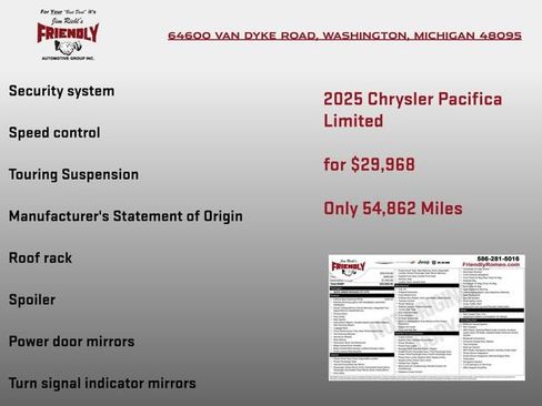 Used 2025 Chrysler Pacifica Limited FWD image 8