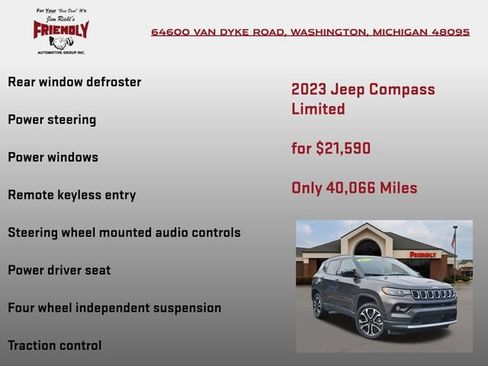 Used 2023 Jeep Compass Limited AWD/4WD image 10