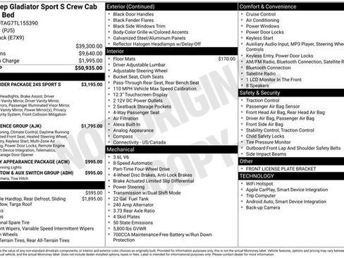 New 2026 Jeep Gladiator Sport AWD/4WD image 40