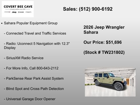 New 2026 Jeep Wrangler Unlimited Sahara AWD/4WD image 18