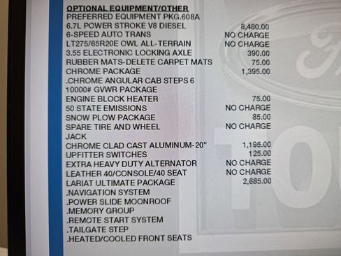 Used 2015 Ford F250 Lariat w/ Lariat Ultimate Package image 22