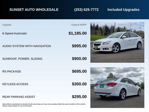 Used 2012 Chevrolet Cruze LT w/ RS Package FWD image 22