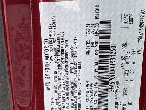 Used 2017 Ford Fusion SE w/ Fusion SE Technology Package image 27