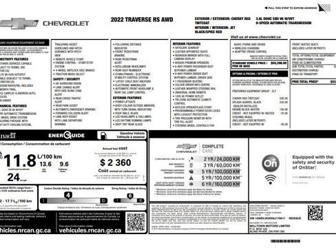 Used 2022 Chevrolet Traverse RS AWD/4WD image 34