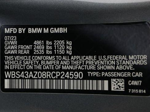 Used 2024 BMW M4 xDrive Competition w/ Parking Assistance Package AWD/4WD image 47