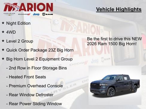 New 2026 RAM 1500 Big Horn w/ Night Edition AWD/4WD image 5