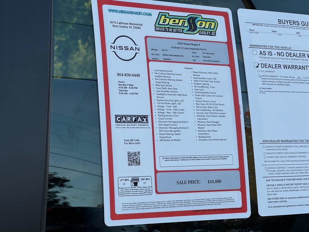 Used 2020 Nissan Rogue S FWD image 26