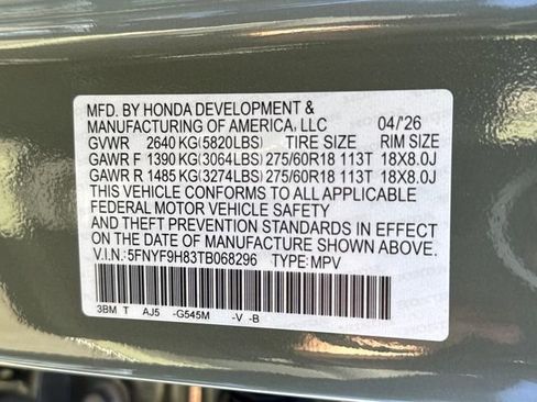 New 2026 Honda Passport TrailSport Elite image 19