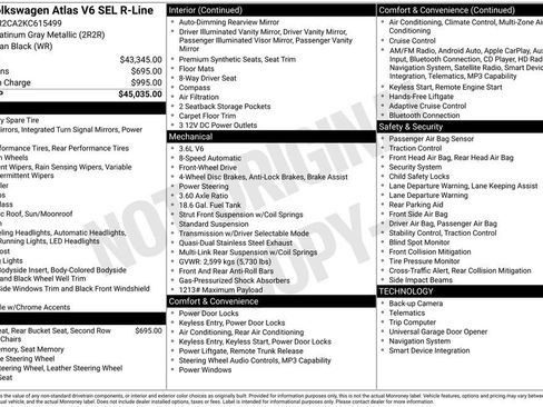 Used 2019 Volkswagen Atlas SEL R-Line FWD image 7